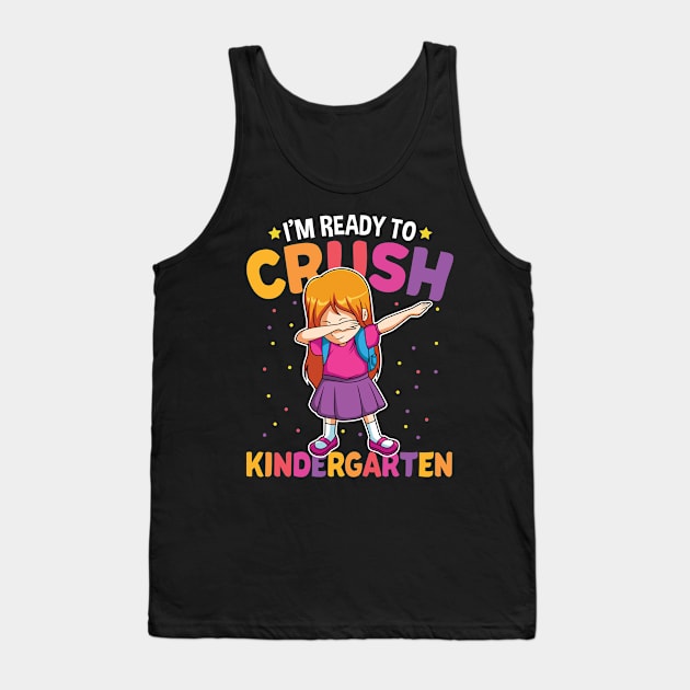 Dabbing Girl Kindergarten Funny Back To School Gift Tank Top by HCMGift